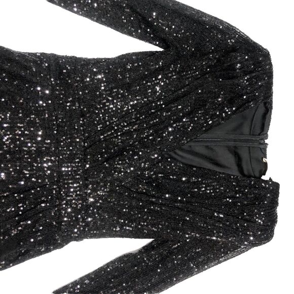 Ramy Brook Sequin Mini Dress Women 6 Becky Faux Wrap Deep-V Cocktail  Party - Picture 15 of 16